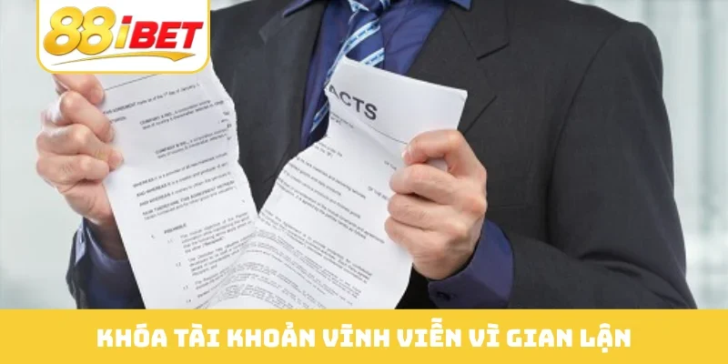 Khóa tài khoản vĩnh viễn vì gian lận