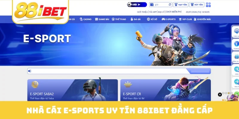 Nhà cái E-Sports uy tín 88IBET đẳng cấp