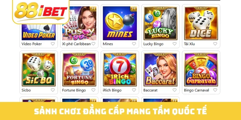 Sảnh chơi đẳng cấp mang tầm quốc tế
